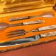 1930s Art Deco Salad Bowl/Lamb Carving Set Sauzedde Cutlery