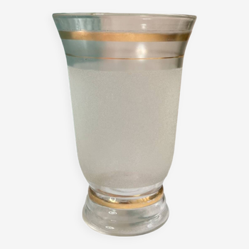 Small vintage vase in white granite glass - 1950s