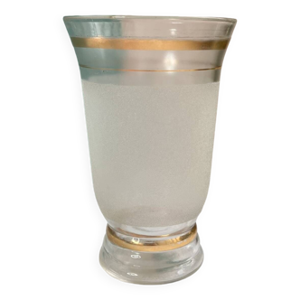 Small vintage vase in white granite glass - 1950s