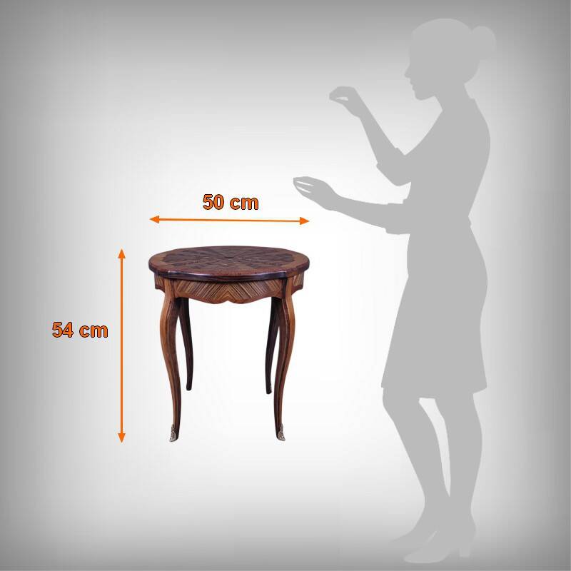 Marquetry gueridon, Louis XV style – first part of the 20th century