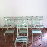 Set of 8 Art Prog metal garden chairs
