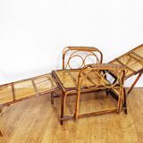 Rattan recliner chair, Bauhaus 1930