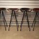 Set de 4 tabourets de bar industriels