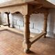 Aero-sanded oak farmhouse table