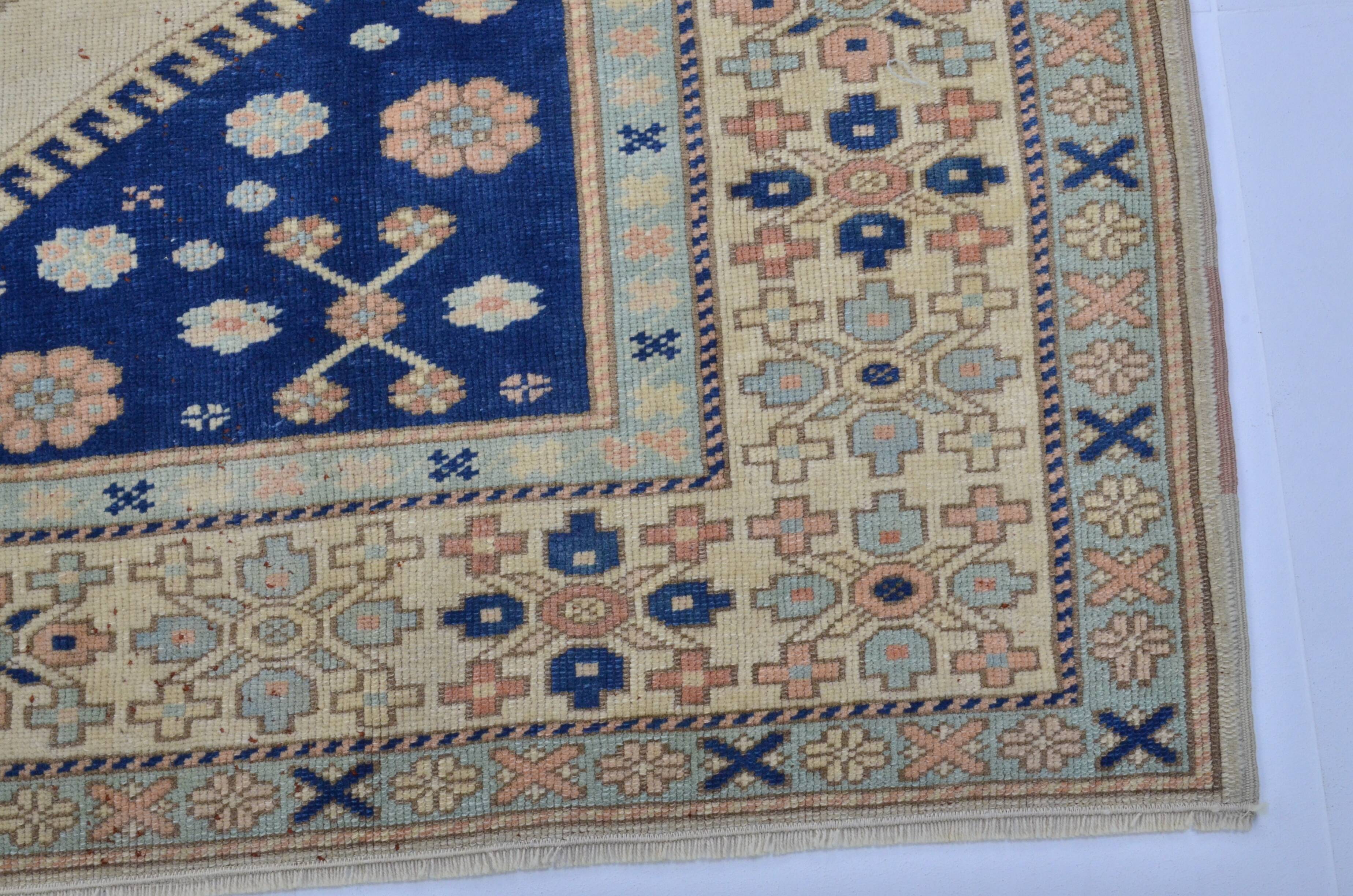 Vintage hand-knotted bohemian rug sku 3521