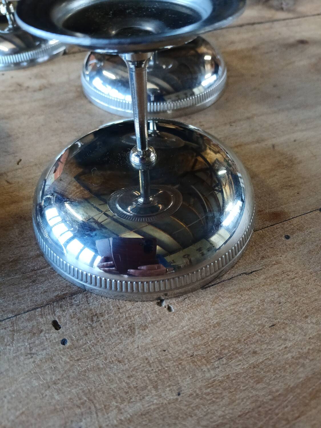 5 antique stainless steel ice cream cups