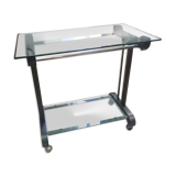 Carrello con ripiani fumé, anni '60