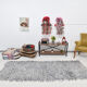 Wool gray turkish runner rug 262x96cm