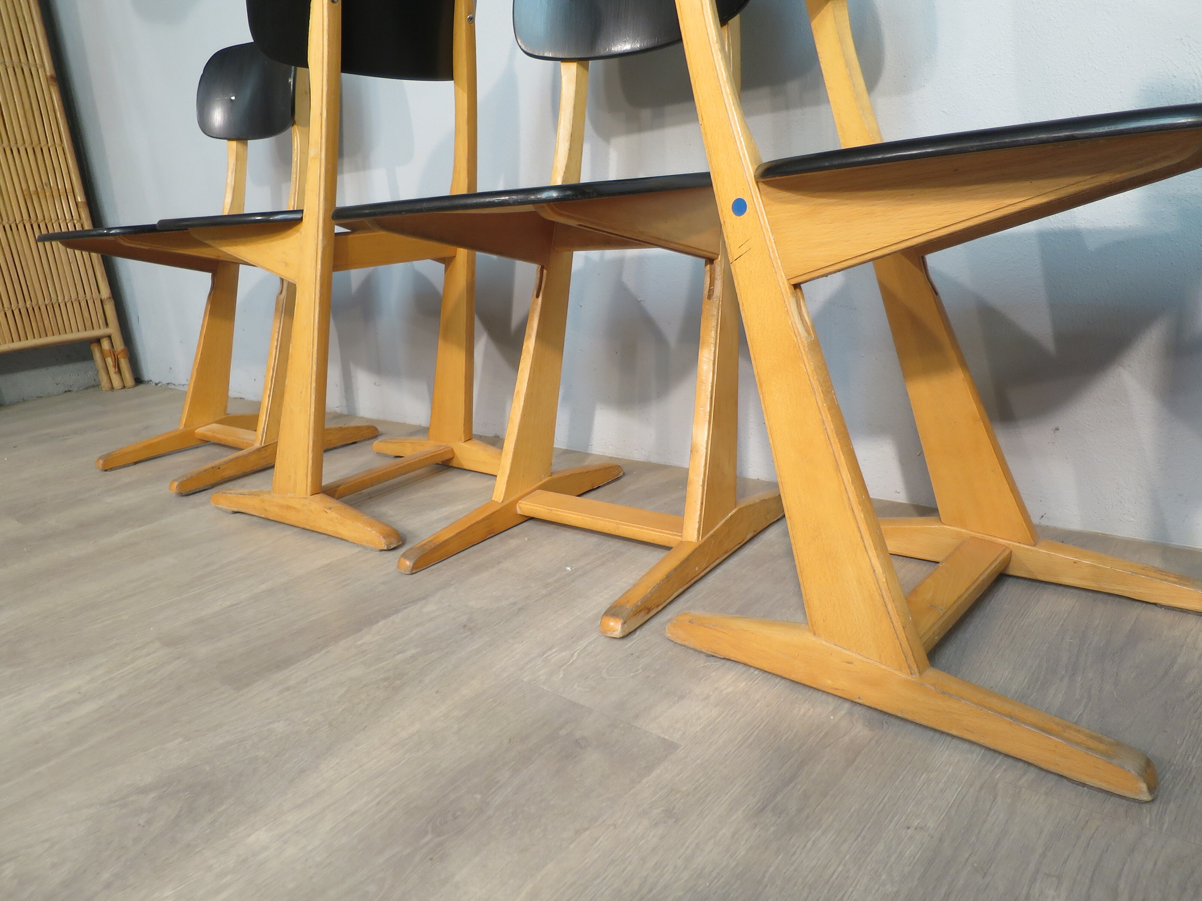 Set of 5 adult Casala chairs 60s