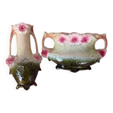 Barbotine vase and planter