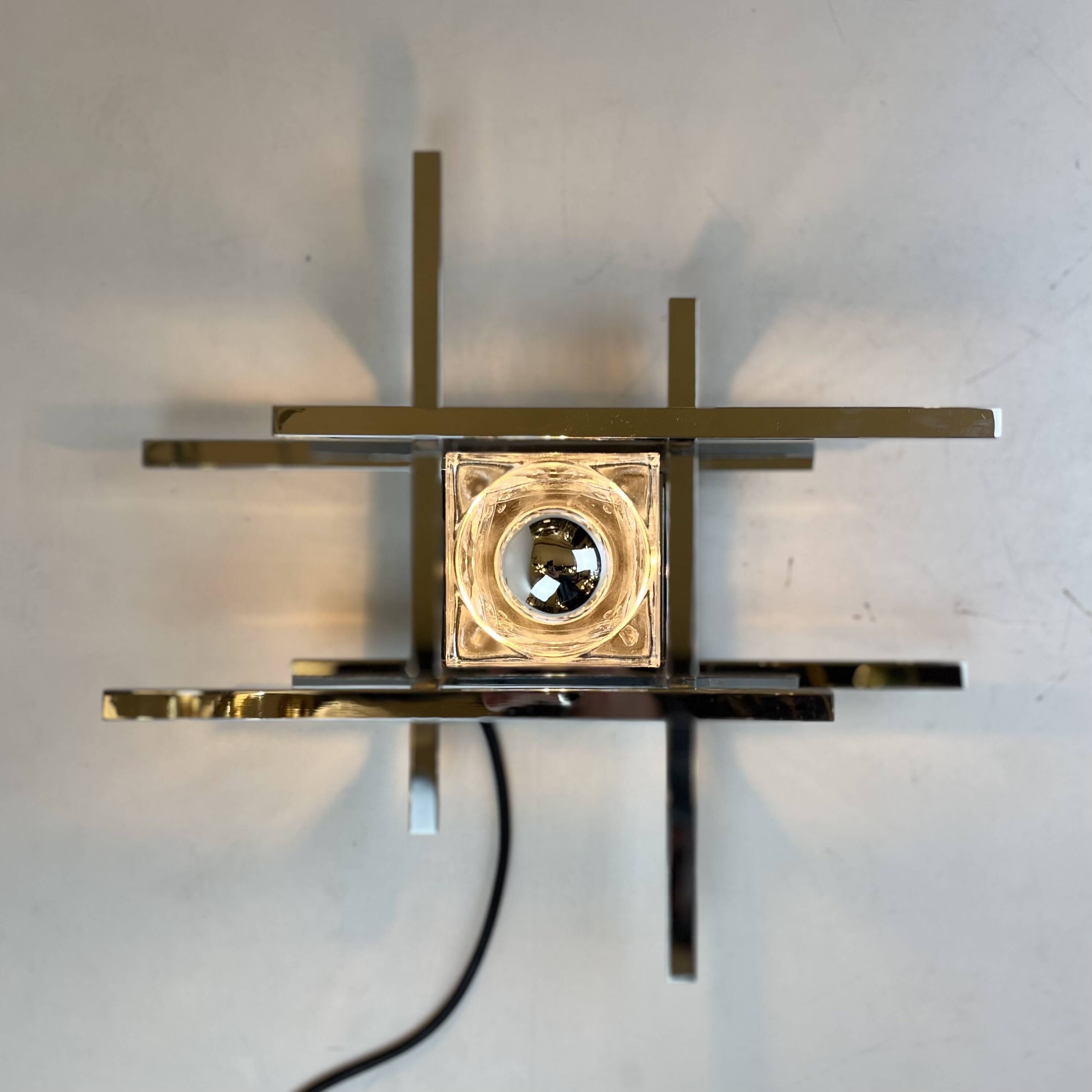 Cubic, Wall Lamp by Gaetano Sciolari, 1970s