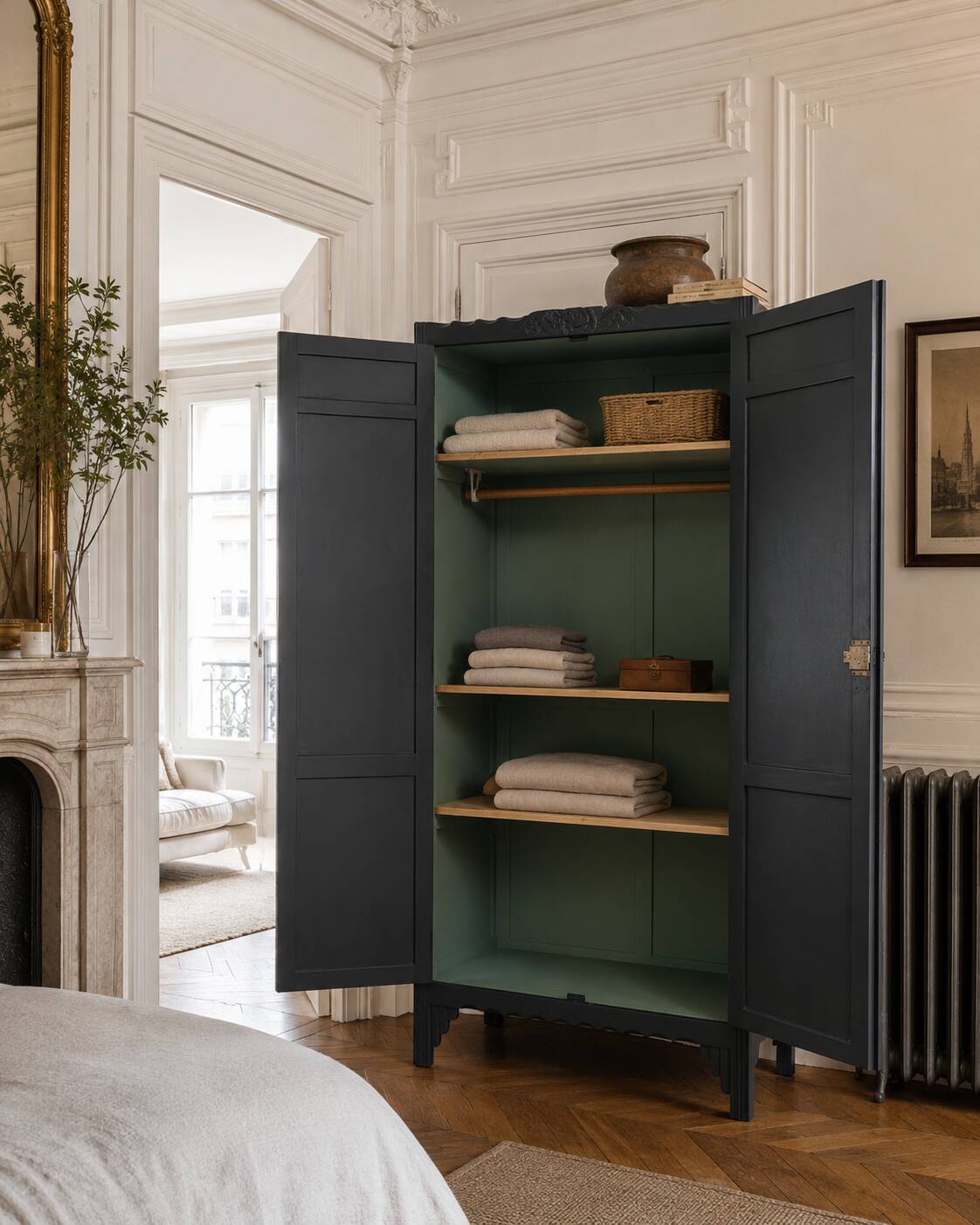 Armoire parisienne art déco penderie 1930