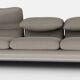 High-end gray sofa Maralunga by Vico Magistretti for Cassina