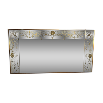 Miroir de brasserie églomisé 200cm x 105cm