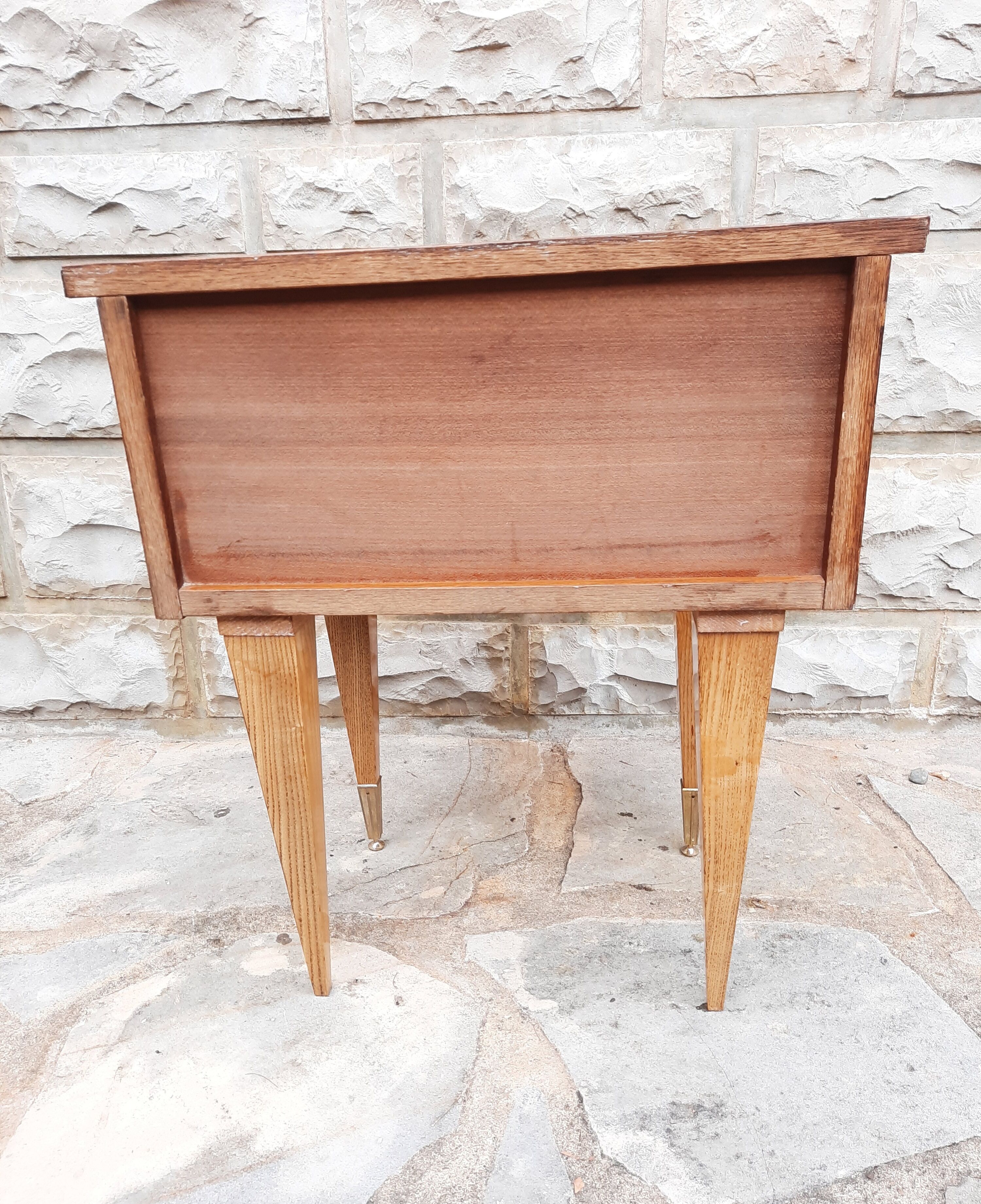 Bedside table in veneer varnished wood