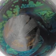 Vase boule en verre de murano signé melina