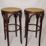 Tabouret de bar canné