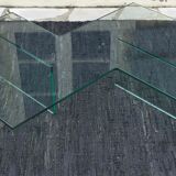 All-glass free-form coffee table