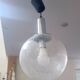 Suspended Lamp Murano Ice Glass by Targetti Sankey 1970s