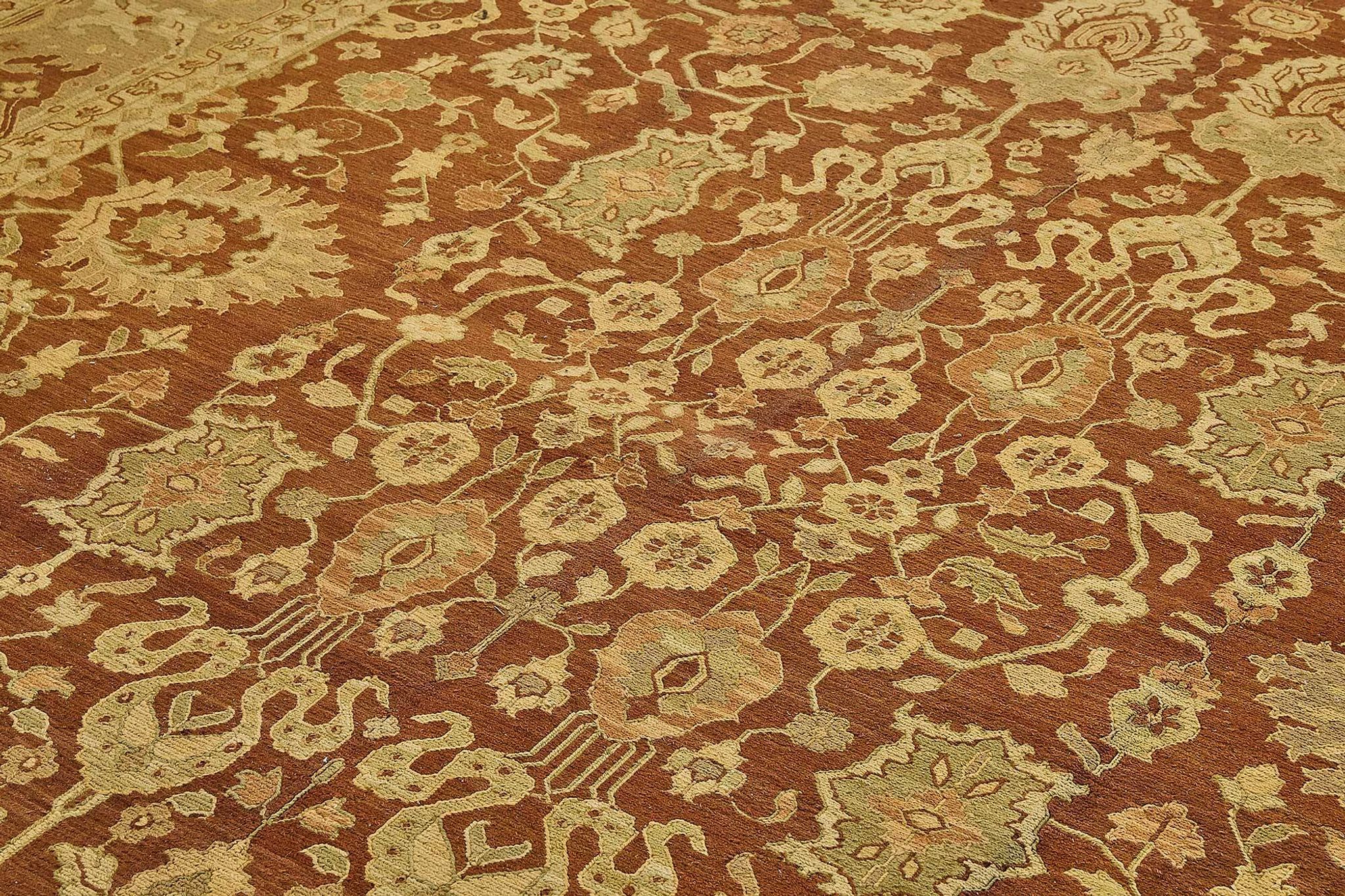 Turkish Handknotted Wool Oushak Rug 293 cm x 401 cm