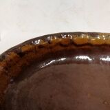 Old Dish In glazed gadrooned terracotta