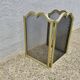 Small fire screen, spark arrester, brass, 3-panel, 1970
