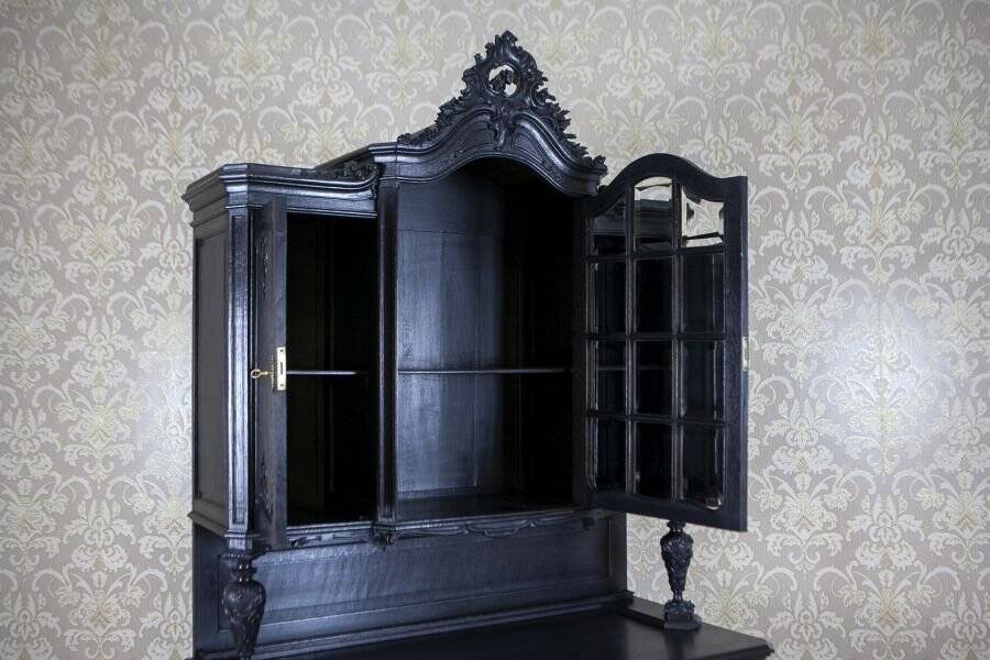 Early 20th Century Rococo Revival Oak Cabinet, 1950s