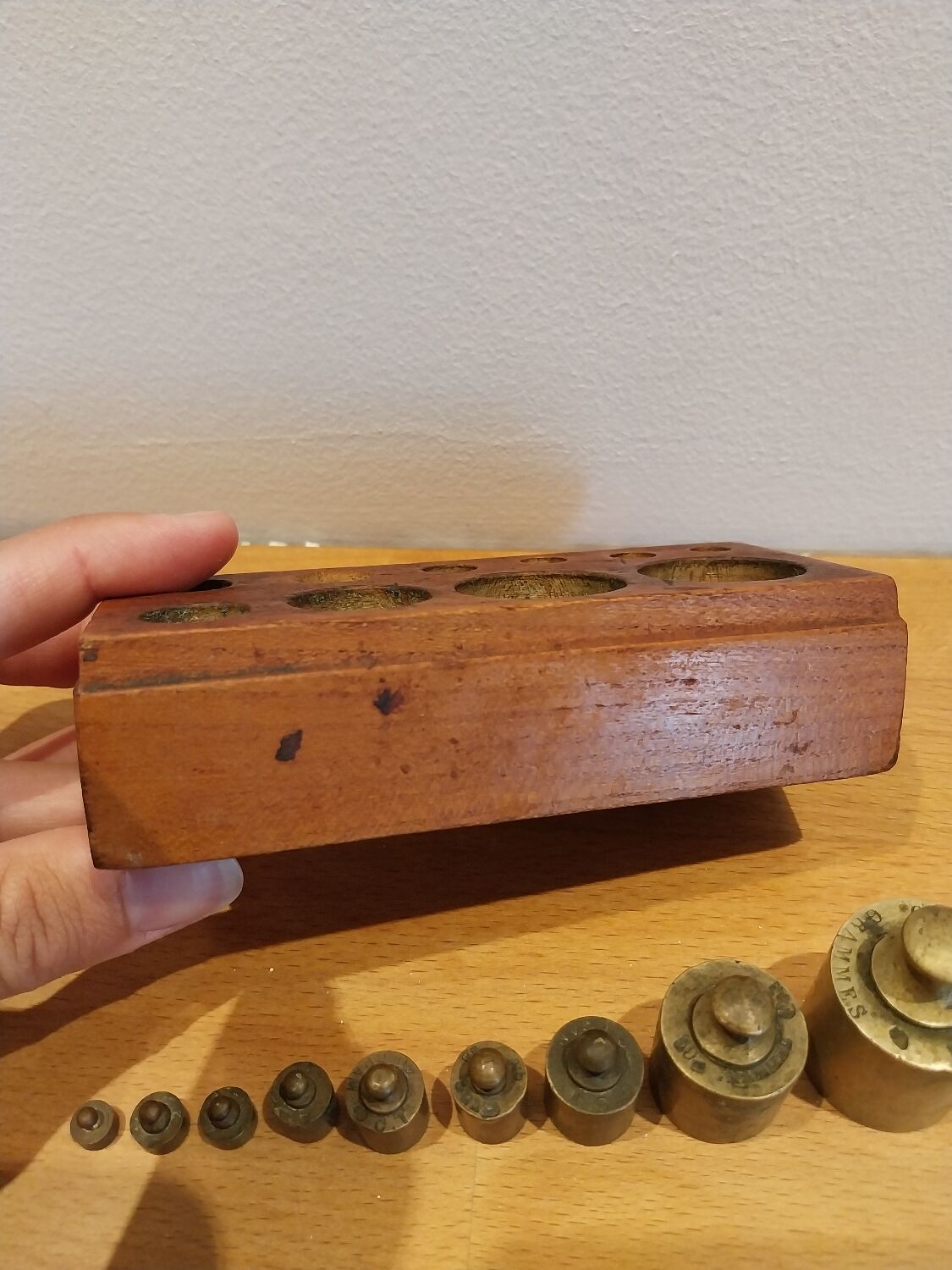 Brass weight box