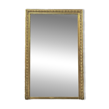 Antique fireplace mirror 159/104cm, gilded trumeau with gold leaf.