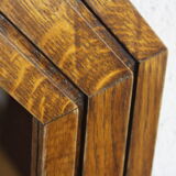 Octagonal oak mirror