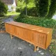 Low Oak Sideboard, Henry Kjaernulf Style, 1960-1970, Danish Design. Mid-Century Modern Style.