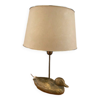 Lampe en bronze à décor de canard 1960