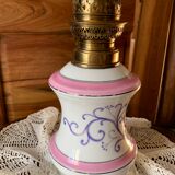 Antique porcelain kerosene lamp