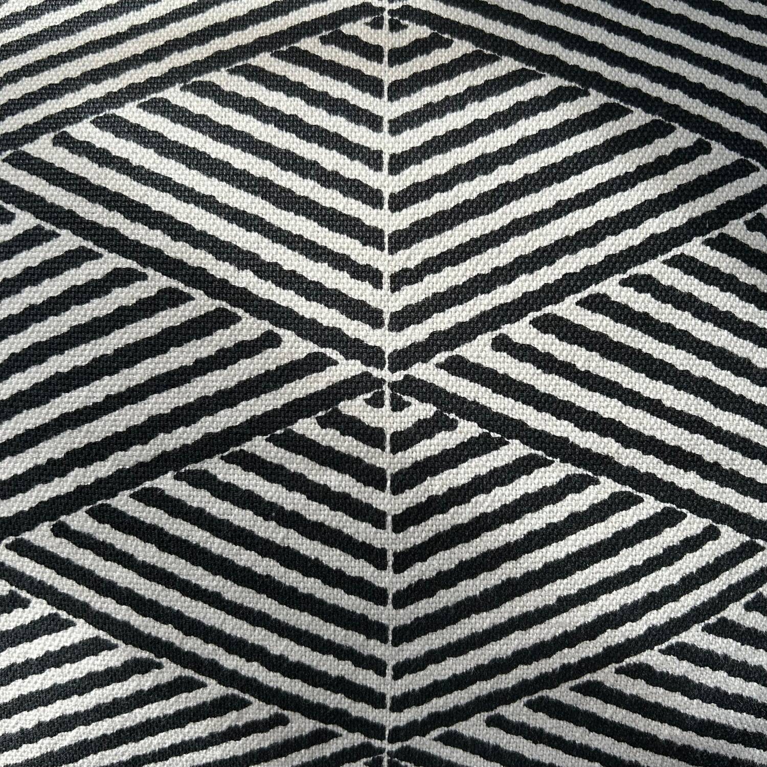 Black and white graphic cushion