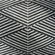 Black and white graphic cushion