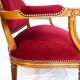 Louis XVI style bench in natural wood