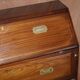 Anglo-Indian military desk in camphor wood and brass