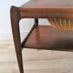 Table basse travailleuse à roulettes années 60