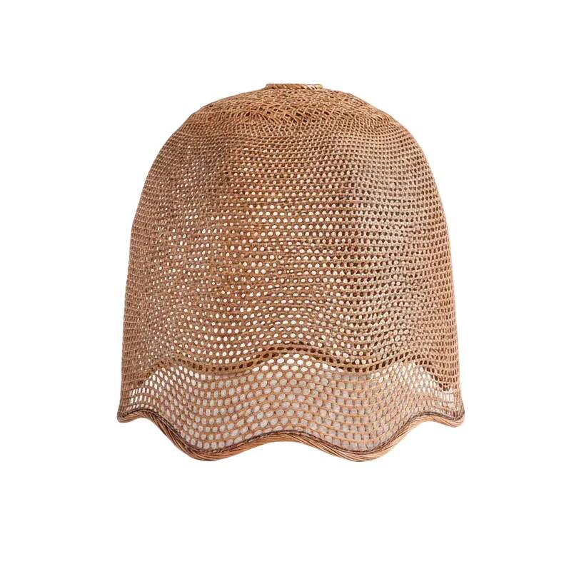 Woven rattan pendant lampshade