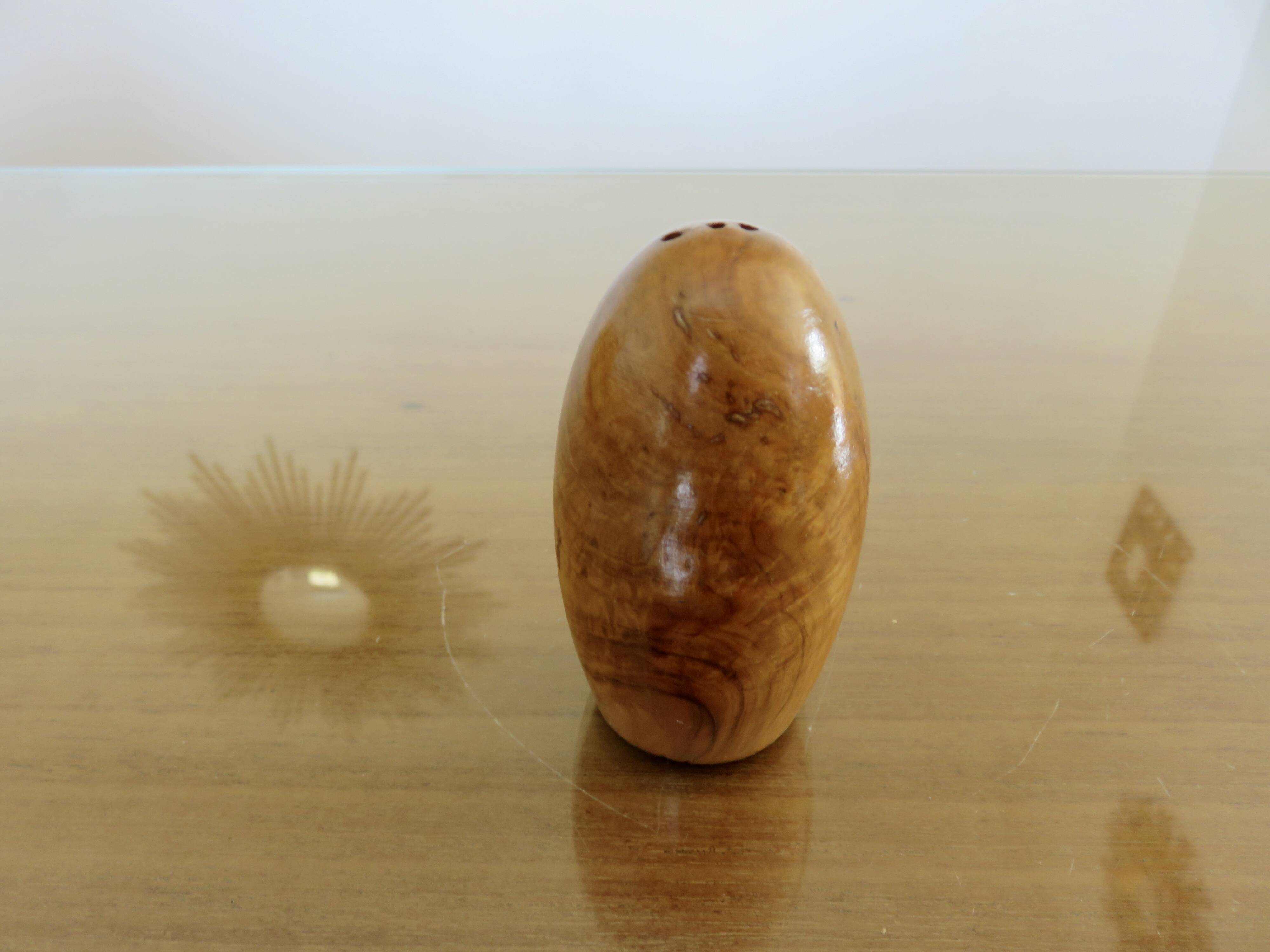 Scandinavian server, salt, pepper, mustard in teak 1960-70