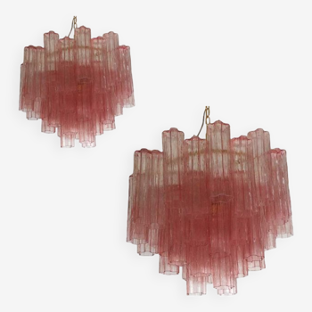 Contemporary Murano glass Sputnik chandelier, Mazzega style, set of 2 or a pair of chandeliers