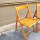 Lot de 2 chaises pliantes en bois vintage