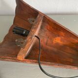 Asian wall lamp electrified wood