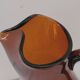 60's amber glass pitcher