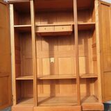 Library cabinet Art Deco columns with godrons