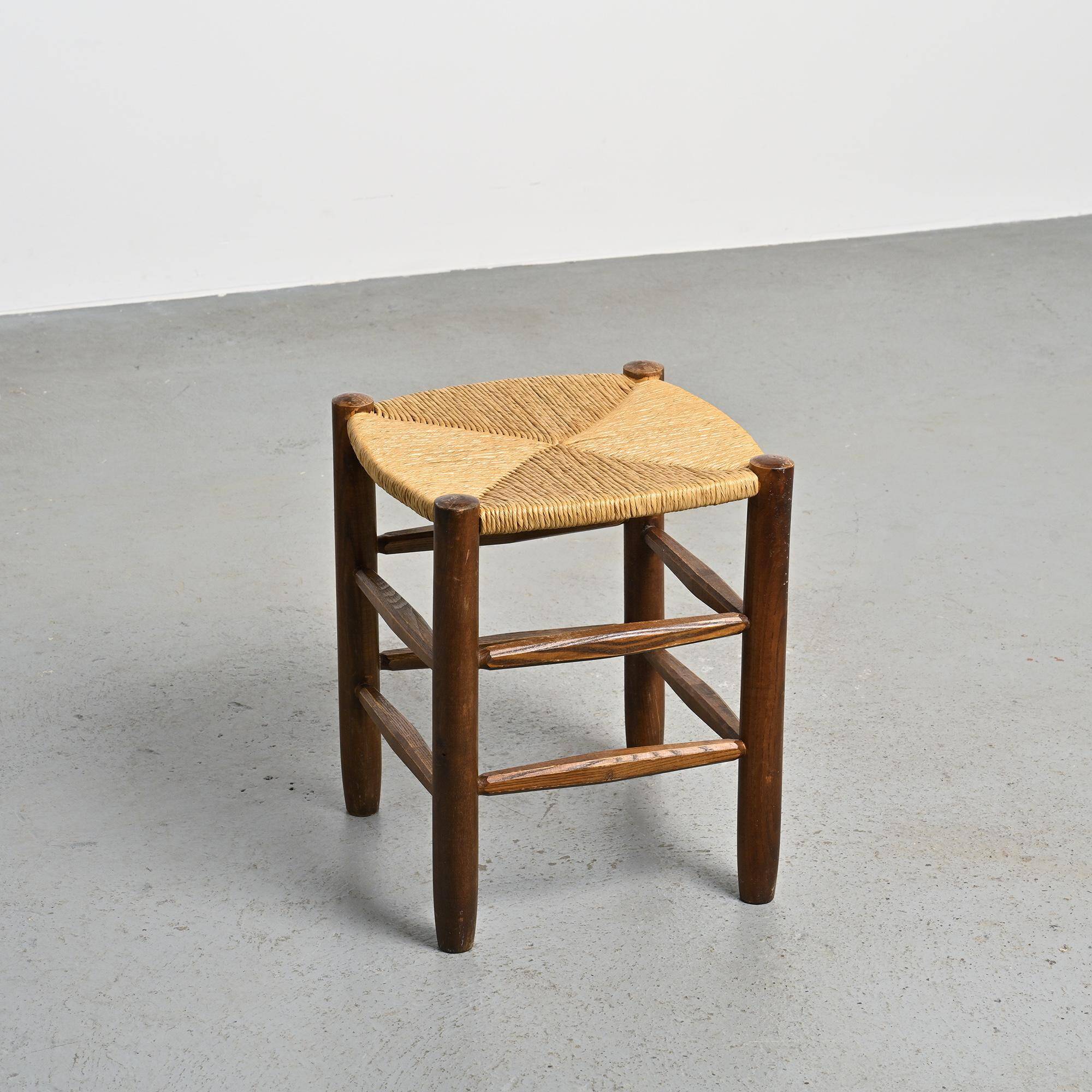 Pair of Bauche stools by Charlotte Perriand, Maison Sentou, circa 1950