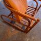 Set de fauteuils en bambou et cuir années 60'S