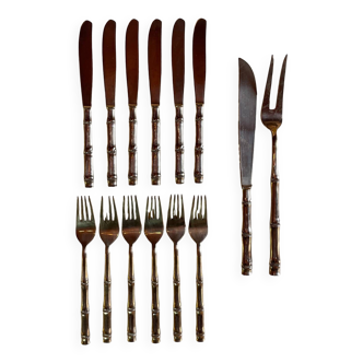 14 “Bamboo” nickel bronze place settings