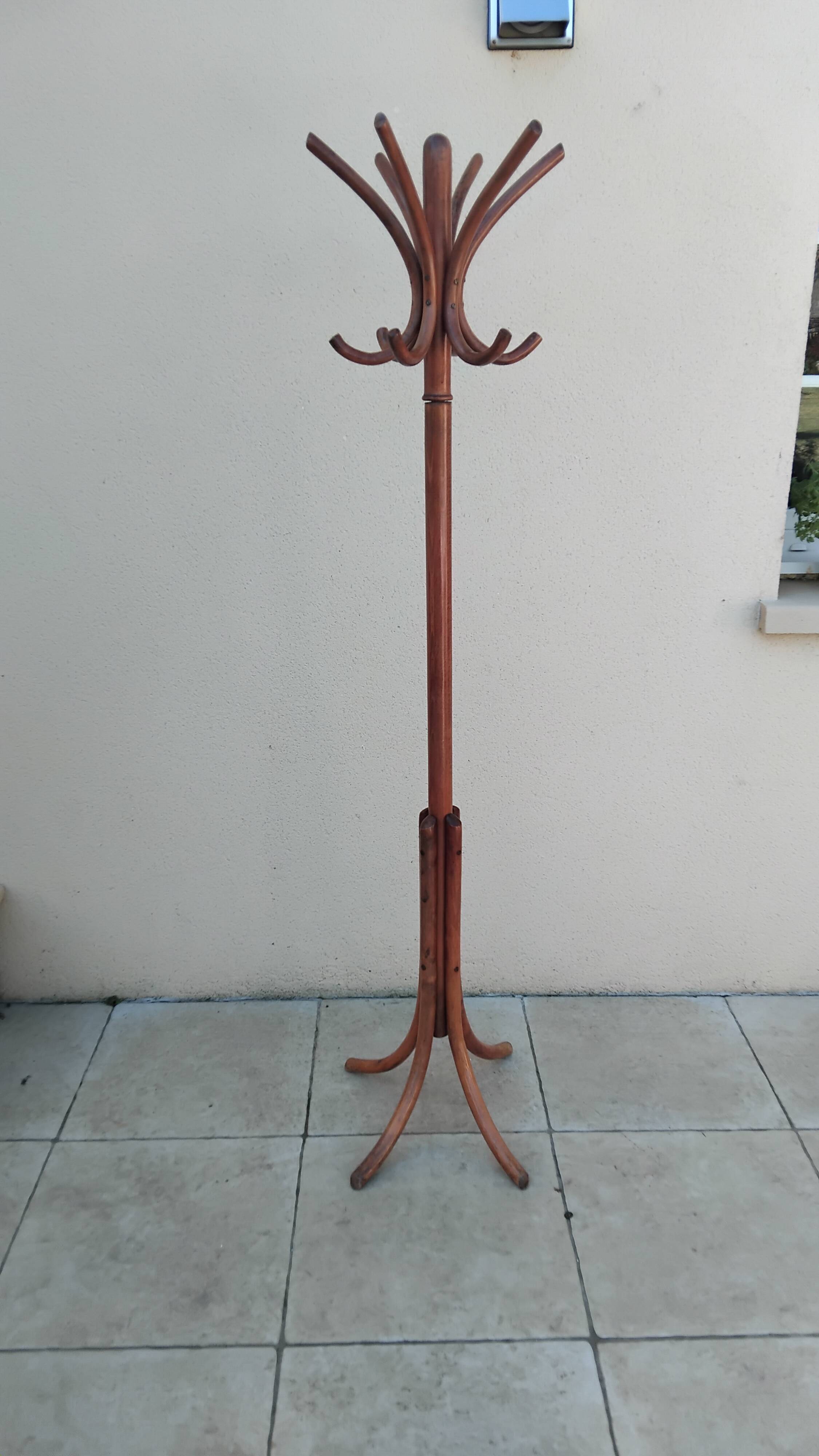 Antique Thonet style parrot coat rack