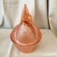 Chicken in porty glass of pink orange color